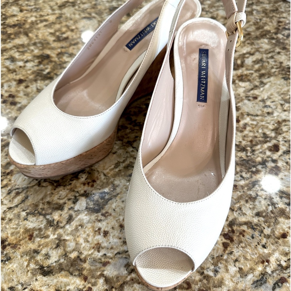 Stuart Weitzman Wedges, Like New- Only Worn Once.… - image 1